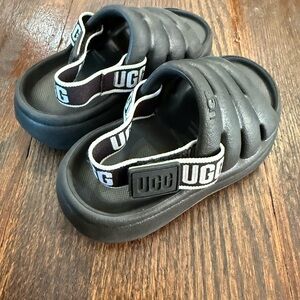 UGG Toddler Sport Yeah Black Slides Size 6/7